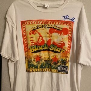 Black Star signed T-Shirt Mos Def Rap talib kweli rap tee de La soul MF doom